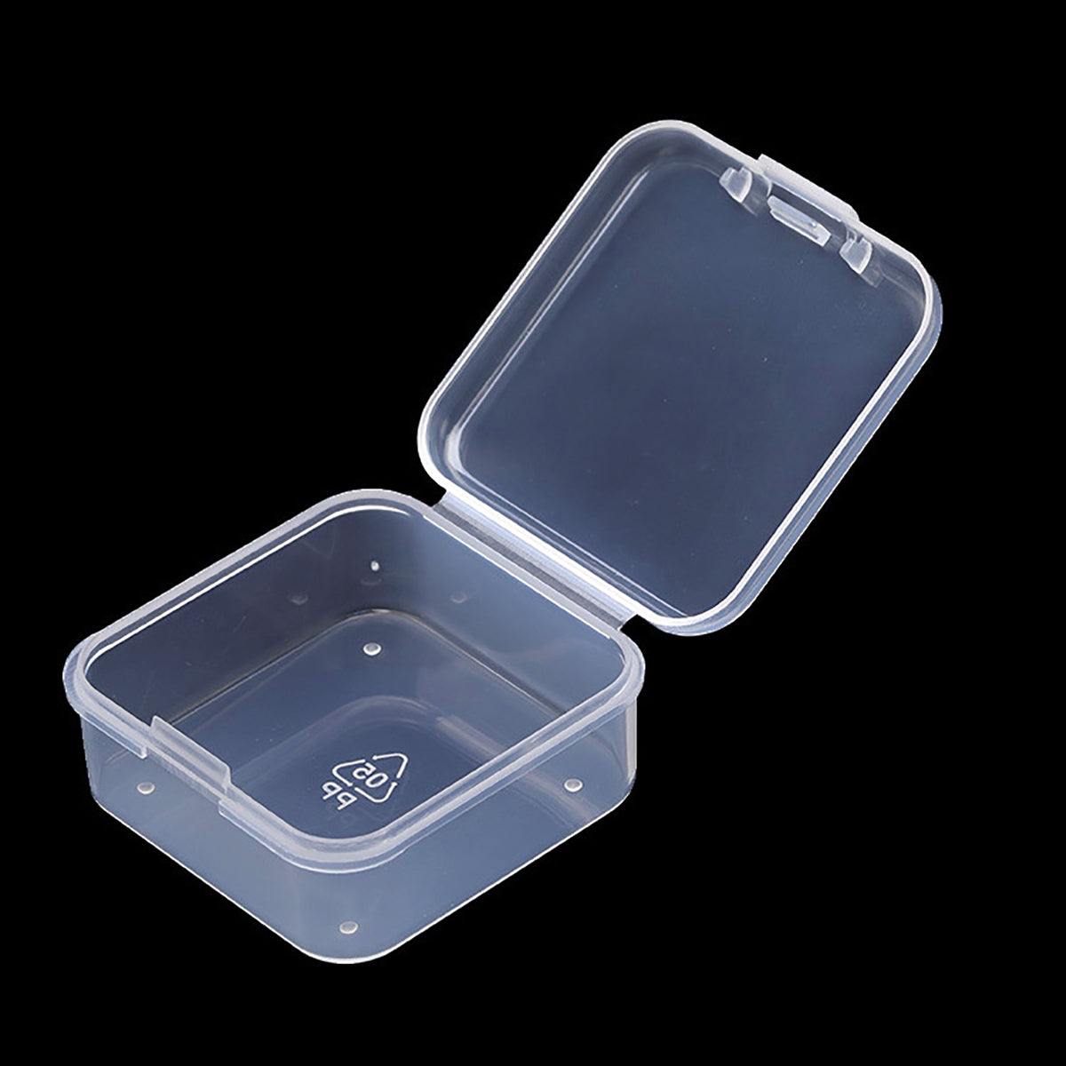 24 Pack Clear Square Plastic Beads Storage Containers Box