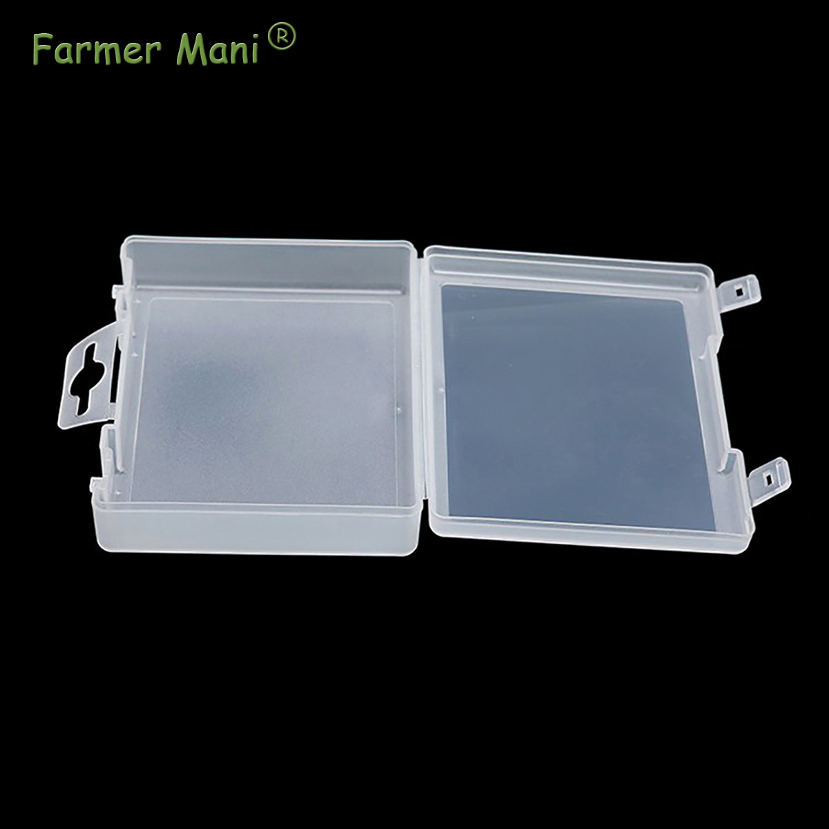 2 Pack Rectangle Plastic Frosted Storage Containers Box(5.2 x 4.02 x 1.3 inch)