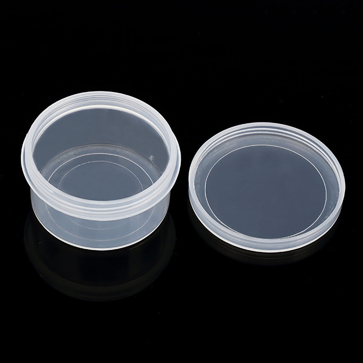 12 Pack 1.01 oz Round Plastic Containers