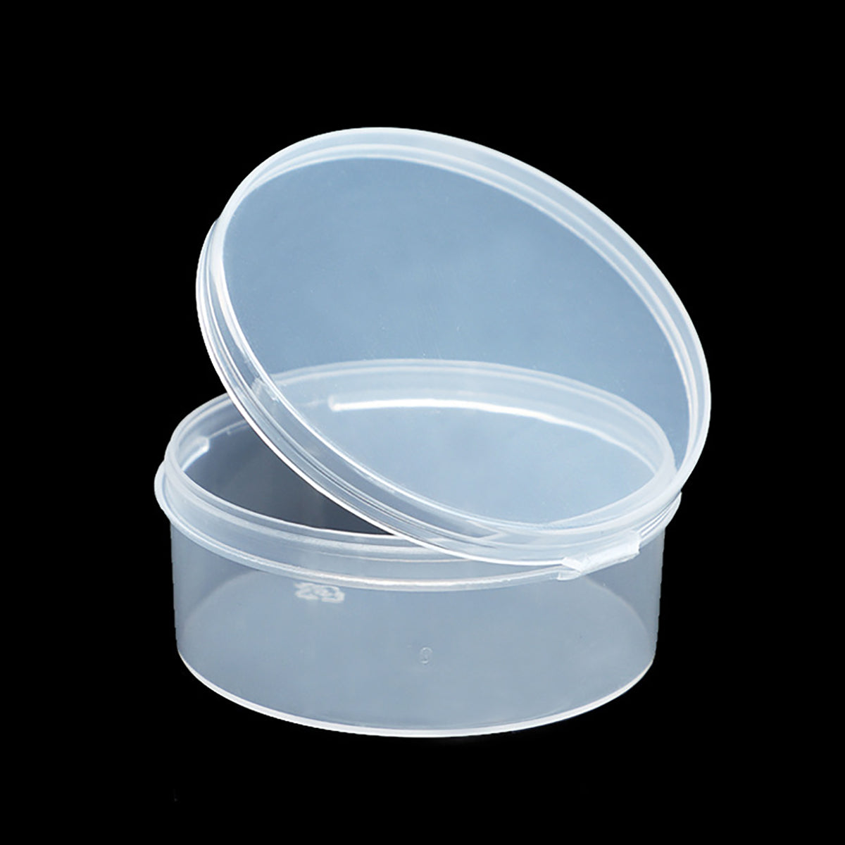 12 Pcs Clear Plastic Round Storage Jars, 1.7 oz D/2.32 x H/1.02 Inch
