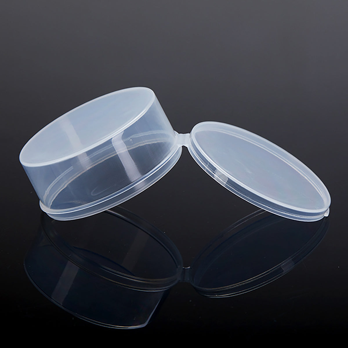 Clear Round Plastic Containers 2.7 oz - 12 PCS