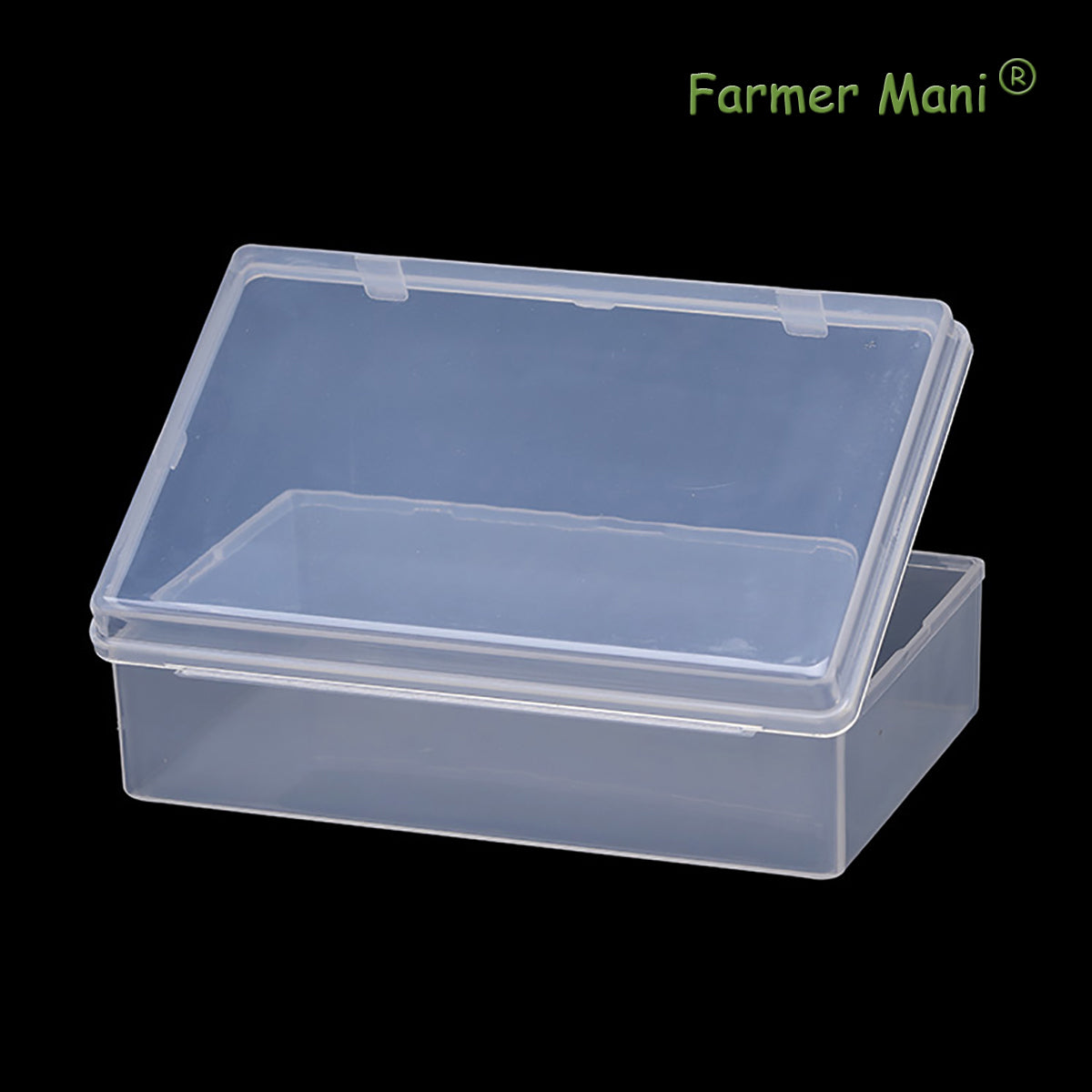 2 Pack Rectangular Clear Small Plastic Storage Containers Box 5.24x3.31x1.58 Inches