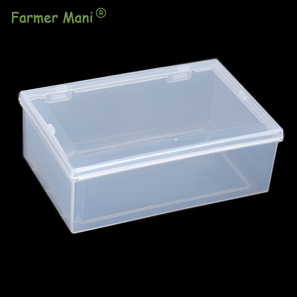 2 Pcs Rectangle Clear Plastic Beads Storage Containers Box (6.22x4.09x2.28inch)