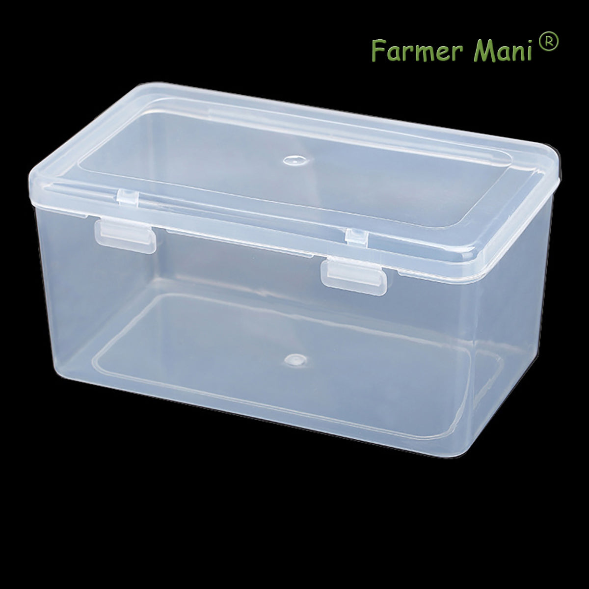 2 Pack Rectangular Clear Plastic Box Containers (6.77x3.78x3.67 Inches)