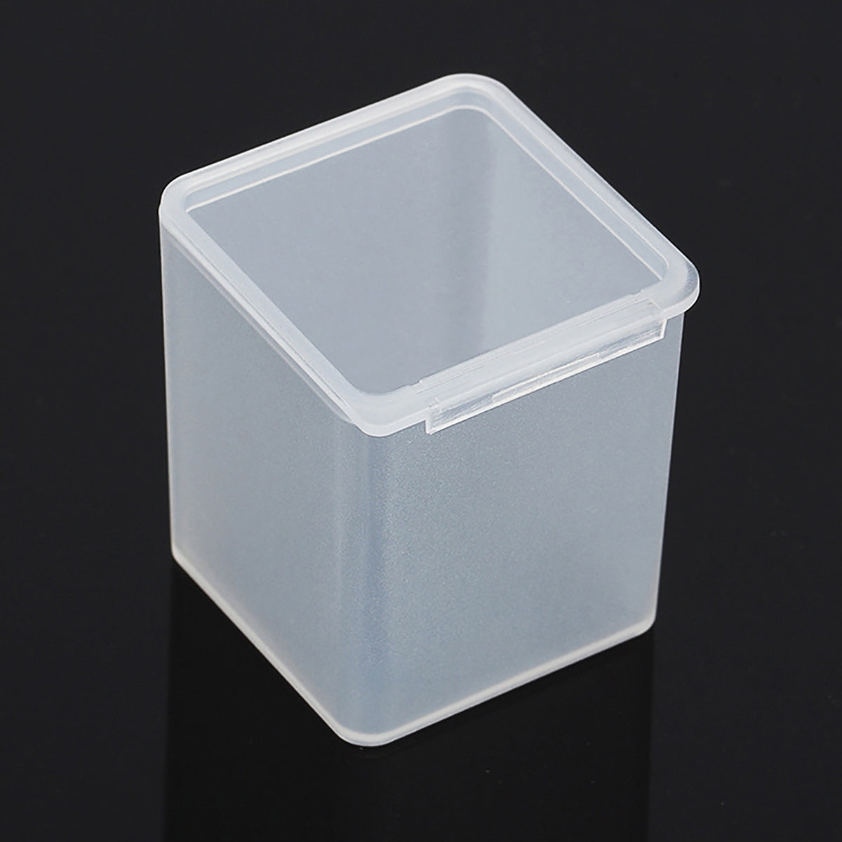 12 PCS Square Plastic Clear Storage Containers Box (1.58 x 1.58 x 1.85 Inch)