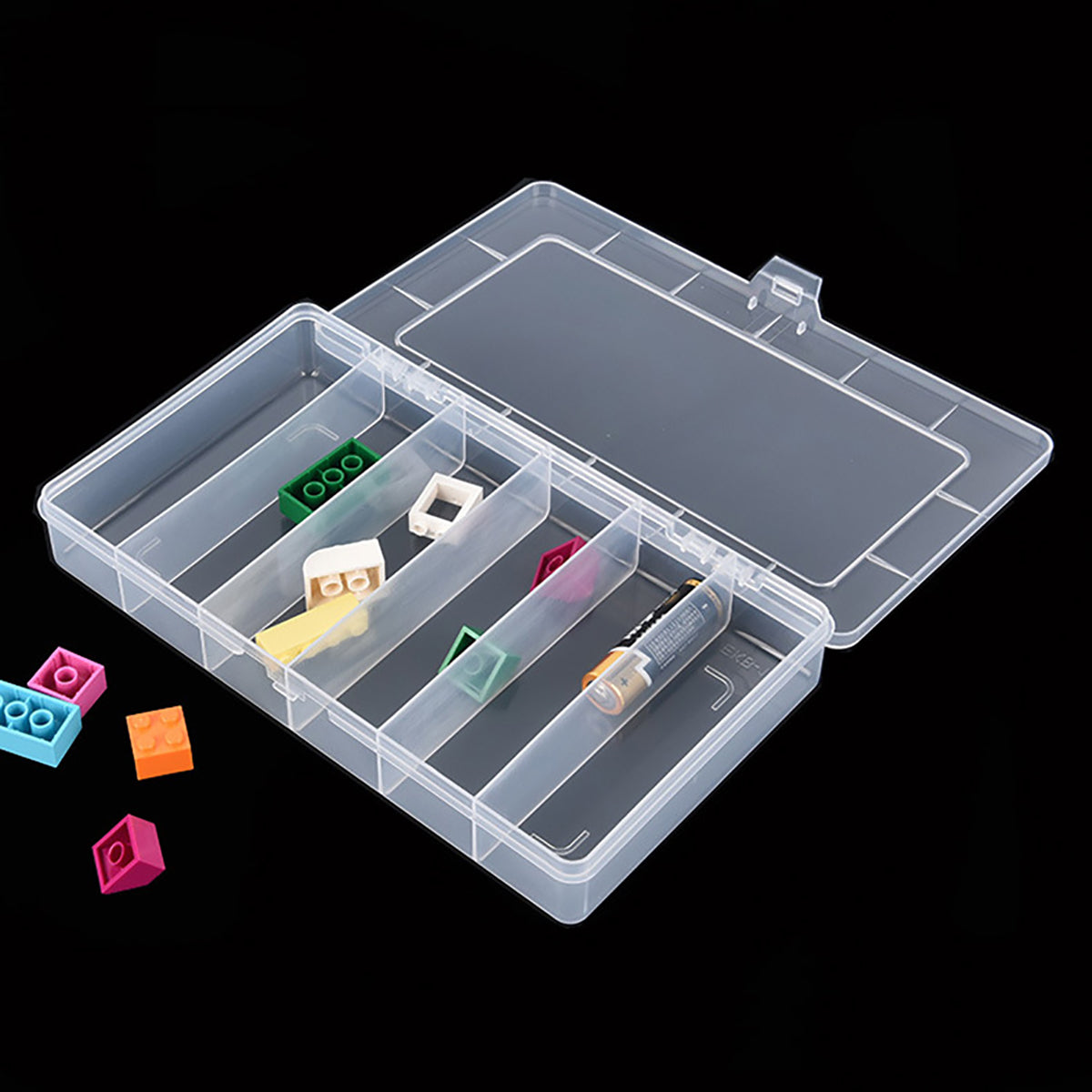 6 Grids Clear Plastic Organizer Box-2 PACK