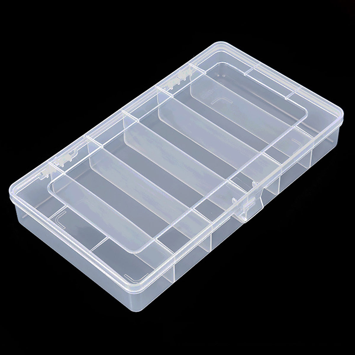 6 Grids Clear Plastic Organizer Box-2 PACK