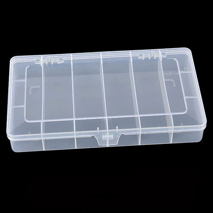 6 Grids Clear Plastic Organizer Box-2 PACK