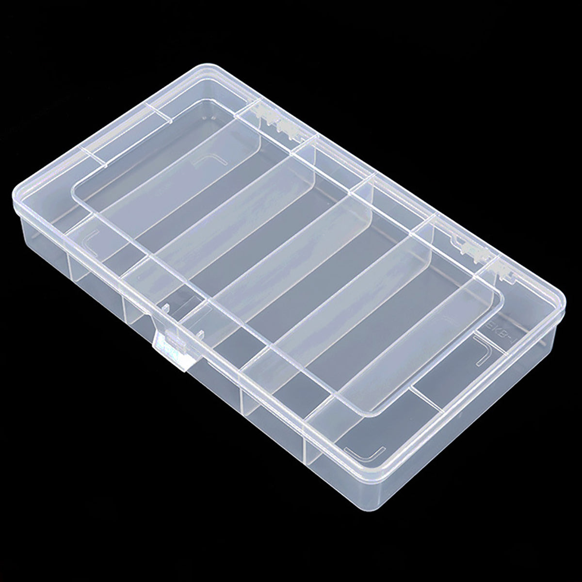 6 Grids Clear Plastic Organizer Box-2 PACK