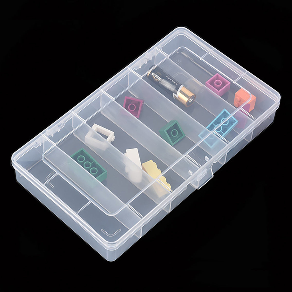 6 Grids Clear Plastic Organizer Box-2 PACK
