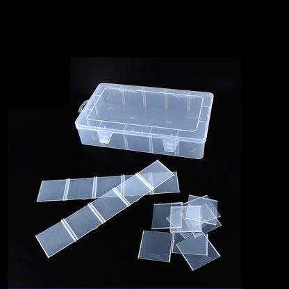 2 Pack Clear Plastic Organizer Box (15 Girds) with Movable Dividers Containers