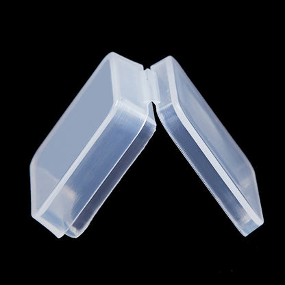 12 Pack Clear Square Plastic Beads Storage (1.06 x 1.06 x 0.39 Inch)