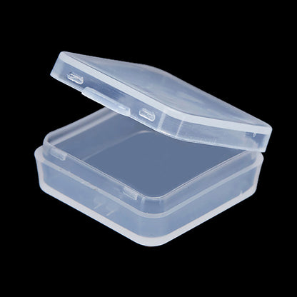 12 Pack Clear Square Plastic Beads Storage (1.06 x 1.06 x 0.39 Inch)