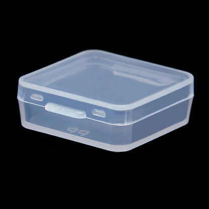 12 Pack Clear Square Plastic Beads Storage (1.06 x 1.06 x 0.39 Inch)