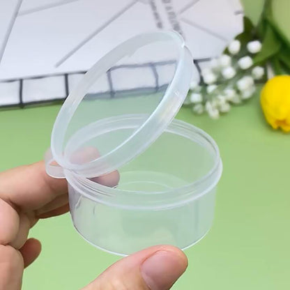 24 PACK 1.18 oz Empty Round Transparent Plastic Bead Jar (2.05 x 1.06 Inch)