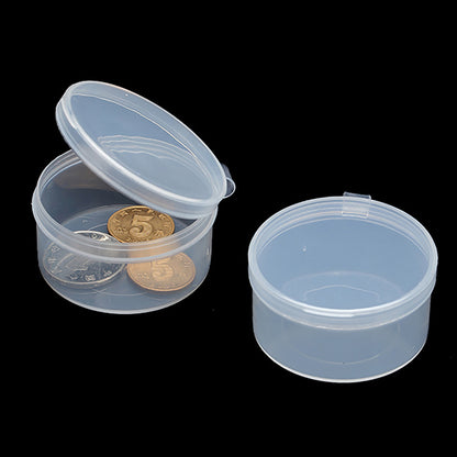 24 PACK 1.18 oz Empty Round Transparent Plastic Bead Jar (2.05 x 1.06 Inch)