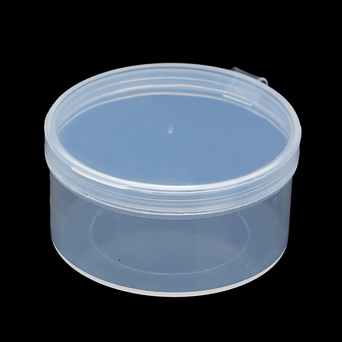24 PACK 1.18 oz Empty Round Transparent Plastic Bead Jar (2.05 x 1.06 Inch)