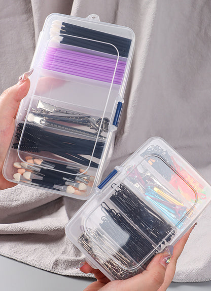 2 PACK Transparent Plastic Bead Organizers (6 Grids)