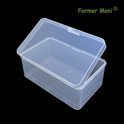2 Pcs Clear Plastic Storage Case, 6.69 x 4.13 x 3.11 inch