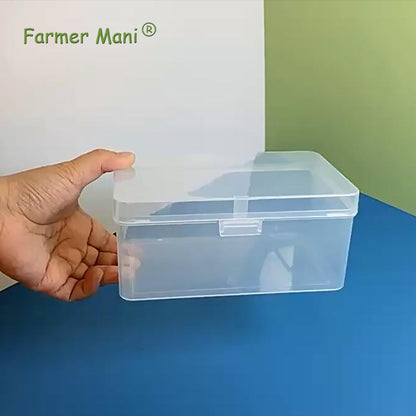 2 Pcs Clear Plastic Storage Case, 6.69 x 4.13 x 3.11 inch