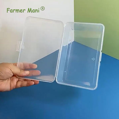 2 Pcs Clear Plastic Storage Case, 6.69 x 4.13 x 3.11 inch