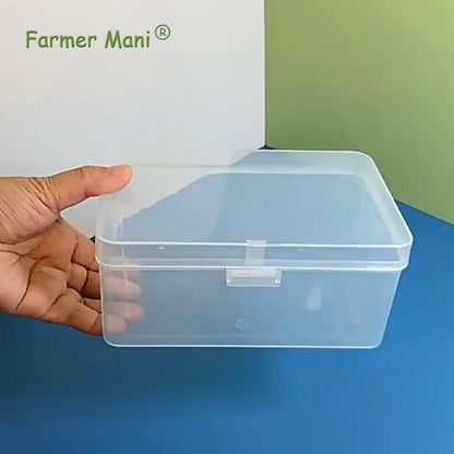 2 Pcs Clear Plastic Storage Case, 6.69 x 4.13 x 3.11 inch
