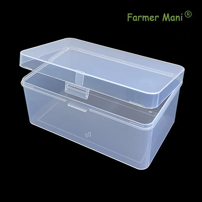 2 Pcs Clear Plastic Storage Case, 6.69 x 4.13 x 3.11 inch