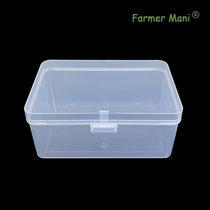 2 Pcs Clear Plastic Storage Case, 6.69 x 4.13 x 3.11 inch