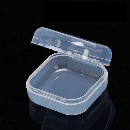 12 PCS Square Empty Mini Clear Plastic Storage Containers (1.38 x 1.38 x 0.71 Inch)