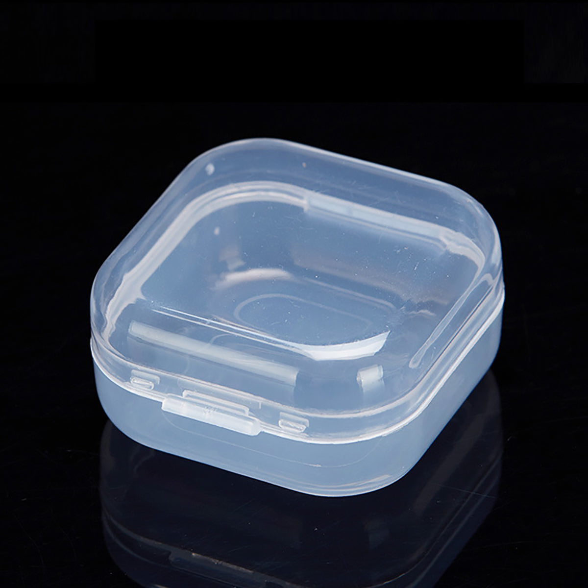 12 PCS Square Empty Mini Clear Plastic Storage Containers (1.38 x 1.38 x 0.71 Inch)