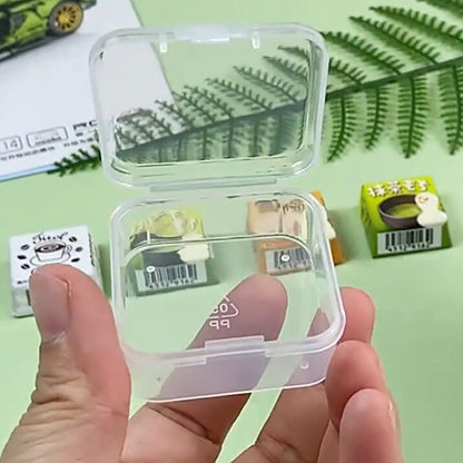 24 Pack Clear Square Plastic Beads Storage Containers Box