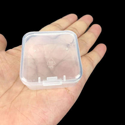 24 Pack Clear Square Plastic Beads Storage Containers Box