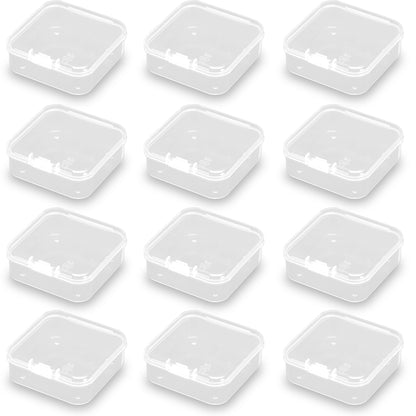 24 PCS Square Empty Mini Clear Plastic Storage Containers