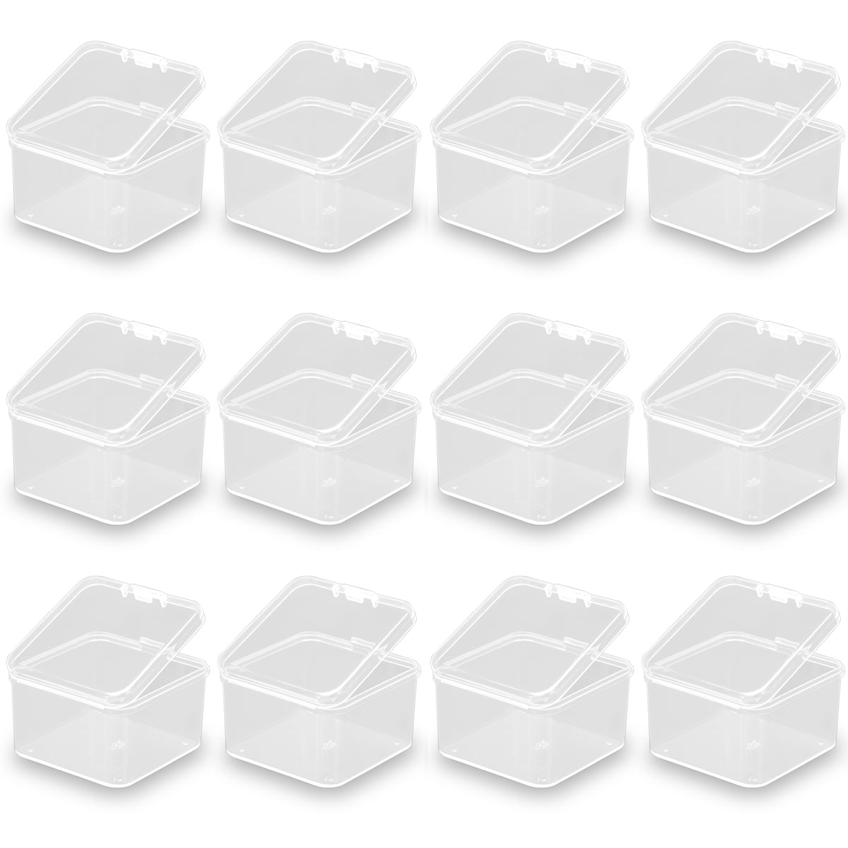 24 Pcs Square Bead Organizers (2.09 x 2.09 x1.42 inch)