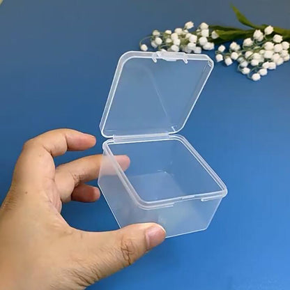 24 Pack Square Plastic Storage Cases with Lid