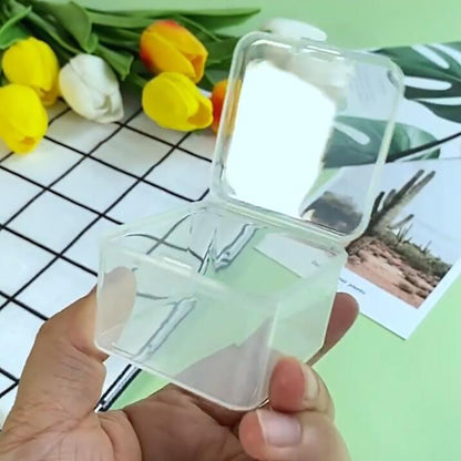 24 Pieces Square Clear Plastic Storage Containers (2.48 x 2.48 x 1.58 inch)