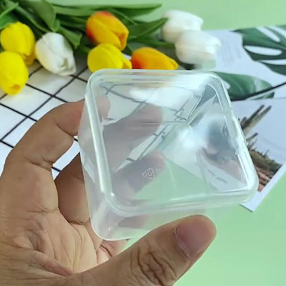 24 Pieces Square Clear Plastic Storage Containers (2.48 x 2.48 x 1.58 inch)