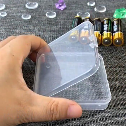24 Pack Clear Square Plastic Beads Storage Containers Box