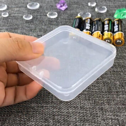 24 Pack Clear Square Plastic Beads Storage Containers Box