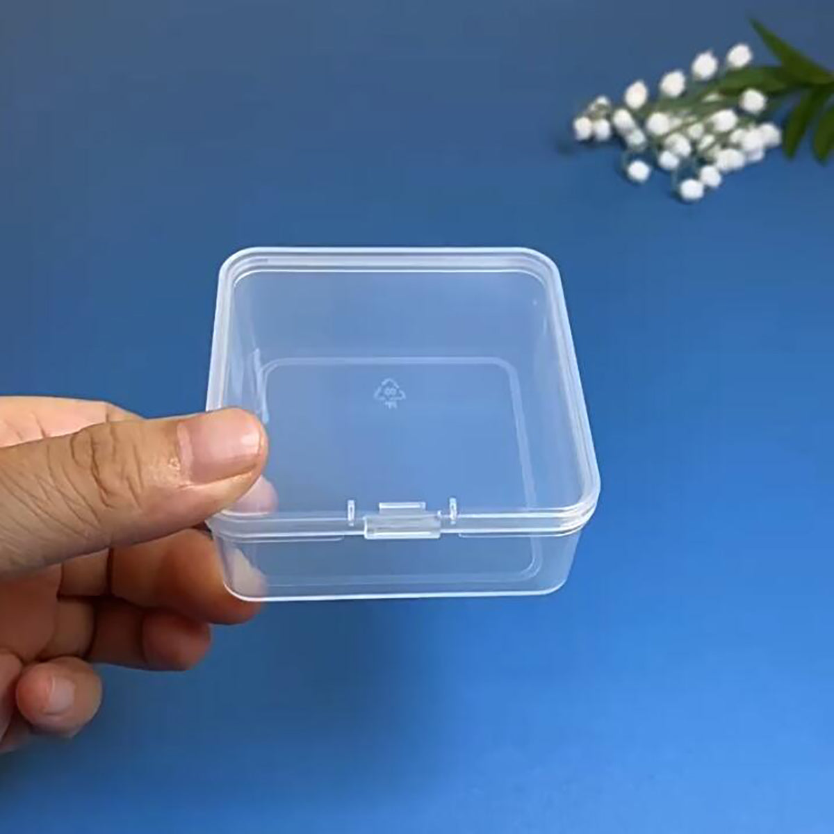 12 Pack Clear Square Plastic Beads Storage Containers Box (2.67 x 2.67 x 1.18 Inch)