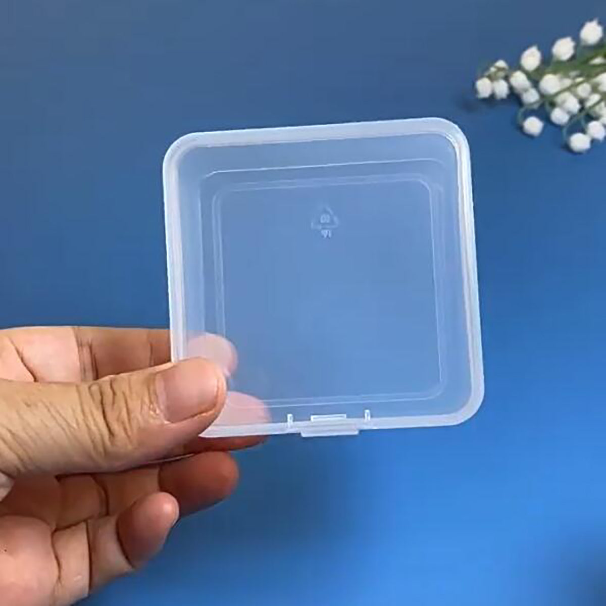 12 Pack Clear Square Plastic Beads Storage Containers Box (2.67 x 2.67 x 1.18 Inch)