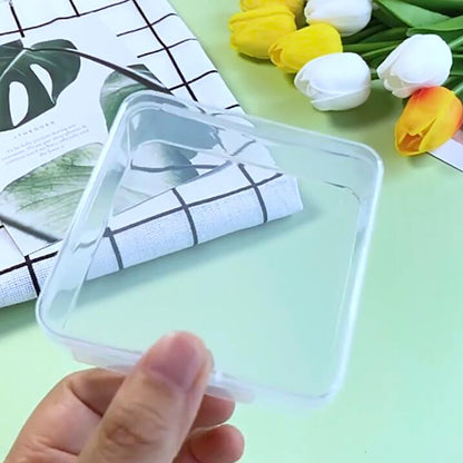 12Pack Plastic Storage Cases with Lid, 3.31 x 3.31 x 1.1 Inchs
