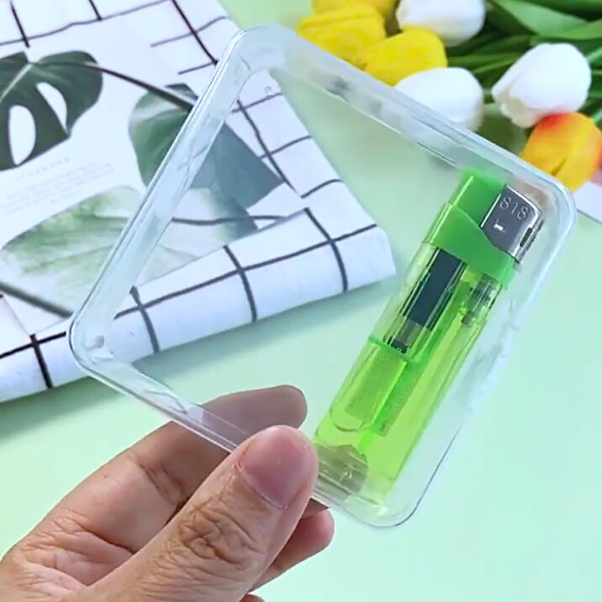 12Pack Plastic Storage Cases with Lid, 3.31 x 3.31 x 1.1 Inchs