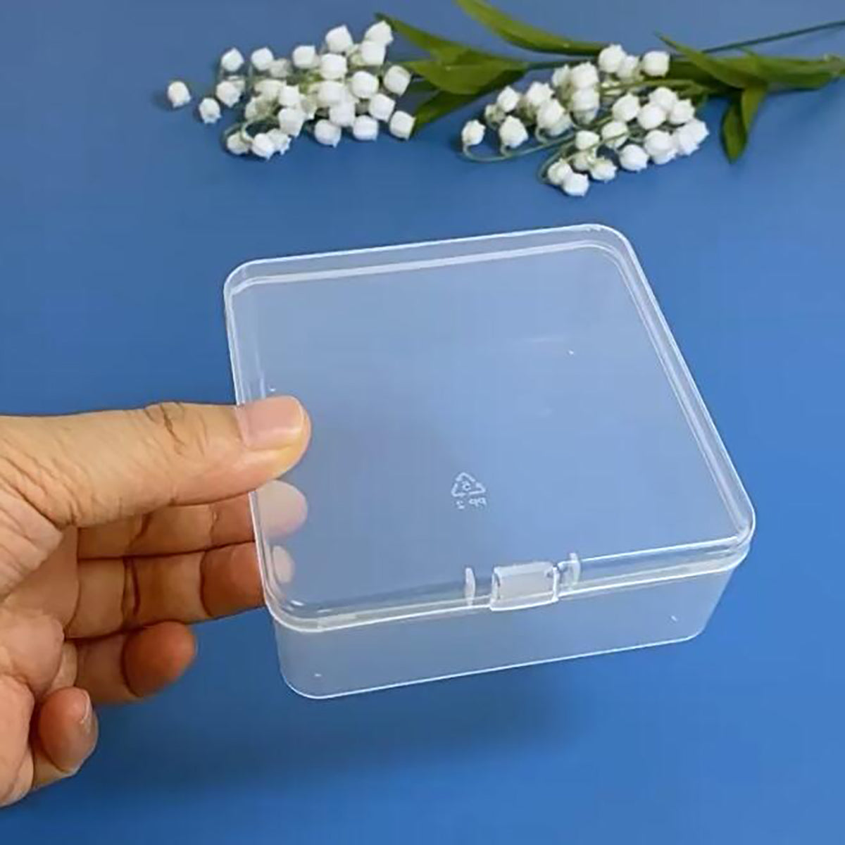 12 Pieces Square Empty Mini Clear Plastic Storage Containers
