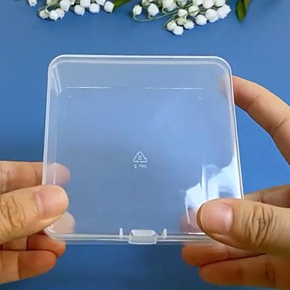 12 Pieces Square Empty Mini Clear Plastic Storage Containers
