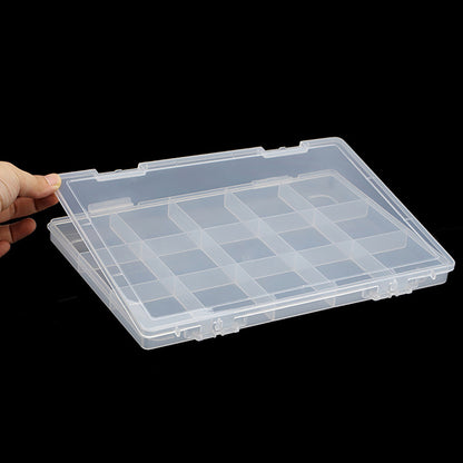 2PACK 15 Grids Clear Plastic Organizer Box, Plastic Compartment Box