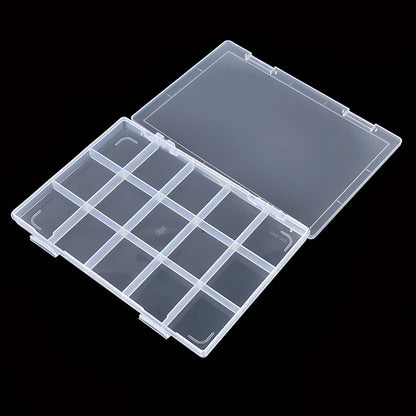 2PACK 15 Grids Clear Plastic Organizer Box, Plastic Compartment Box