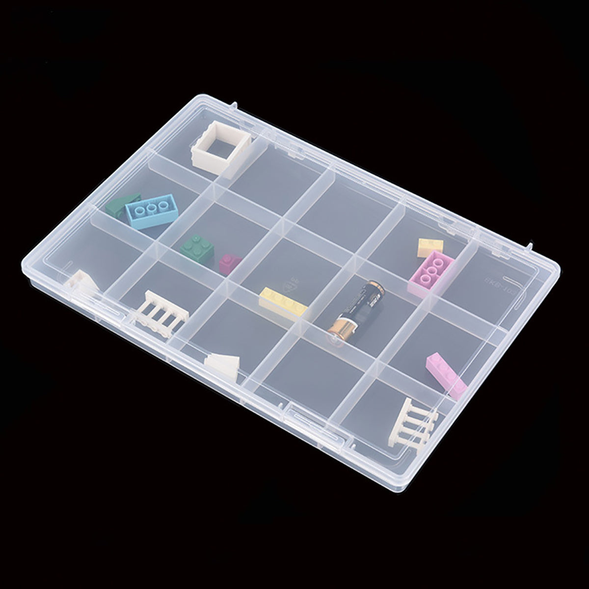 2PACK 15 Grids Clear Plastic Organizer Box, Plastic Compartment Box
