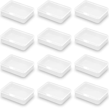 12 Pack Clear Plastic Beads Storage Containers Box (4.06 x 2.91 x 0.98 in)