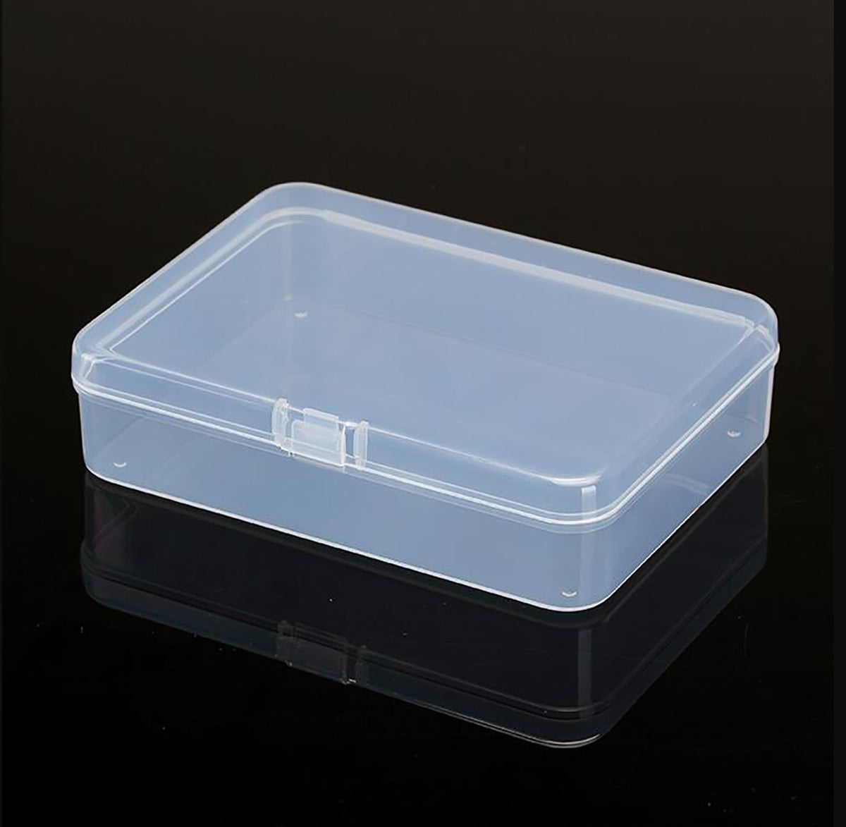 Rectangular Clear Plastic Storage Box Containers (4.45 x 3.31 x 1.14 inch) Pack of 12